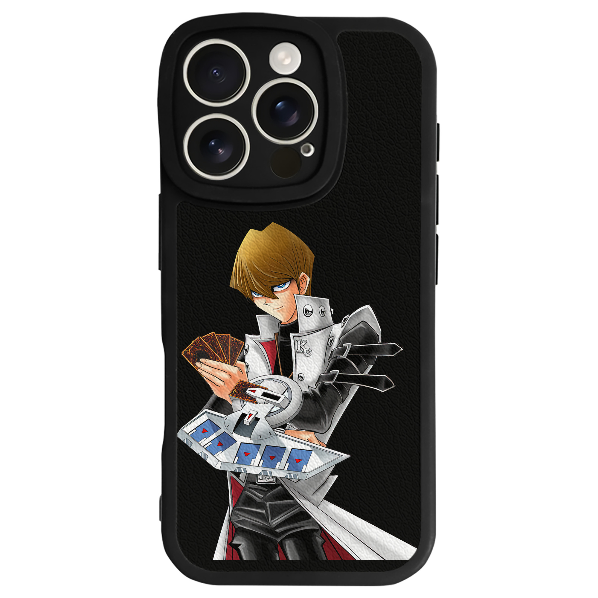 （画像用） 遊☆戯☆王 Yu-Gi-Oh! 【iPhone 16シリーズ対応】シリコンスマホケース（レザー調） 材質：シリコン